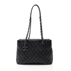 Chanel Caviar Leather City Small Shopping Tote